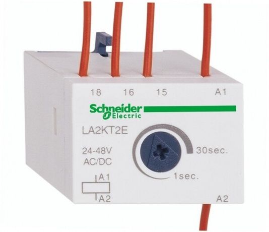 БЛОК ВСПОМОГАТЕЛЬНЫХ КОНТАКТОВ С ВЫДЕРЖКОЙ ВРЕМЕНИ 1...30С AC/DC 24...48V | LA2KT2E Schneider Electric APC