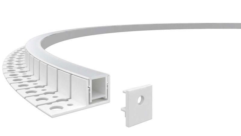 Профиль алюминиевый гибкий для встр. в ГКЛ 2000х16х14мм (36х14мм вылет 20мм макс. шир. ленты 12мм) VARTON V4-R0-70.0001.KIT-1614G VARTA