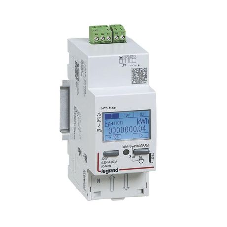 Однофазный счётчик EMDX - сертификат MID 63 А 2 модуля 412080 Legrand