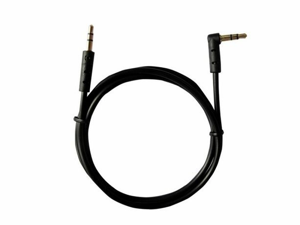 Аудиокабель 3,5 мм штекер-штекер угловой 1 м черный | 18-1120 REXANT MEET