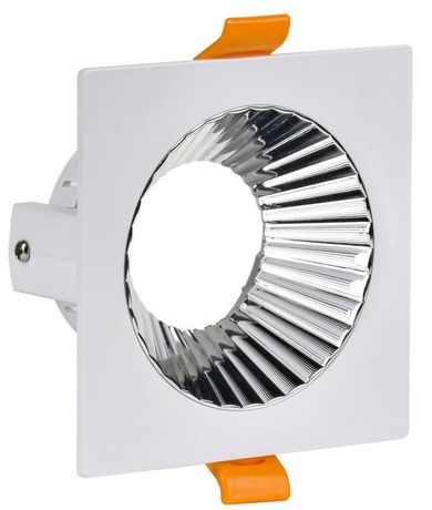 Светильник точечный 4109 встр. поворотн. GU10 белый/хром пласт. | LT-UVB0-4109-GU10-1-K23 IEK