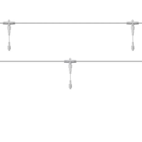 Разветвитель - шина для уличных гирлянд Professional (1 вход, 5 выходов), расстояние 100 см, белый ПВХ | 315-409 NEON-NIGHT