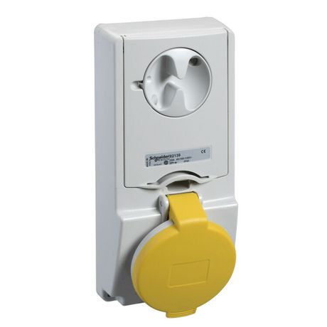 ПАНЕЛЬНАЯ РОЗЕТКА UNIKA С ДЕРЖ ПРЕДОХР 32A 2P-E 100-130 IP44 | 82139 Schneider Electric
