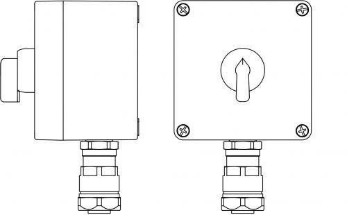 Взрывозащищенный пост управления из полиэстера CPE-Р-03 -(1xPB54(11)) -1x6018ANP22BKM2SB(C)1Ex d e IIC Т5 Gb / Ex tb IIIC T95°C Db IP66 - 2231.031.19.01E ДКС