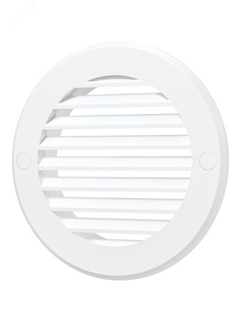 Решетка наружная вентиляционная круглая D136 с фланцем D100, из ASA пластика - 10397 ЭРА 10РКН
