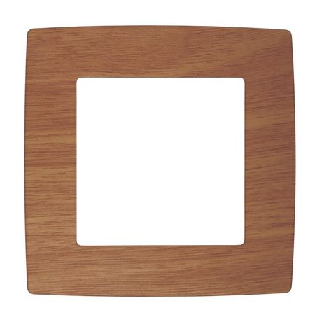 Рамка для розеток и выключателей 1 пост дуб пластик ЭРА 12 12-5001-09 - Б0014749