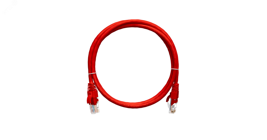 Шнур коммутационный U/UTP 4 пары кат.5E (класс D) 100МГц 2хRJ45/8P8C T568B заливной с защитой защелки мж BC (чистая медь) 24AWG (7х0.205мм) LSZHнг(А)-HFLTx красн. 0.15м NIKOMAX NMC-PC4UD55B-001-C-RD ЭКО46820