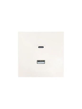 Розетка Type-C+ USB разъем СП ZIMA IP20 слон. кость LEZARD 704-9088-192TC