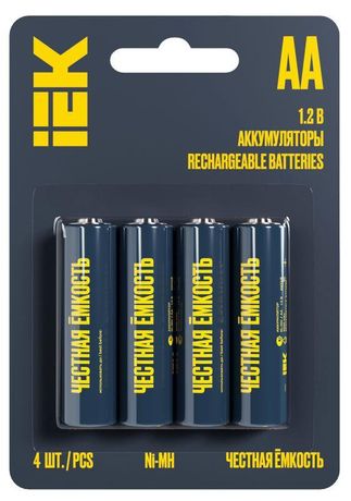 Аккумулятор GREEN Ni-MH AA 2700мАч (4шт/блистер) | AAK-NIMH-06-2700-L04 IEK