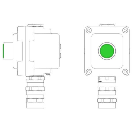 Пост управления взрывонепроницаемый из алюминия LCSD-01-B-MC-L1G(220)x1-PCMB-KA3MHK - LCSD21000016 ДКС
