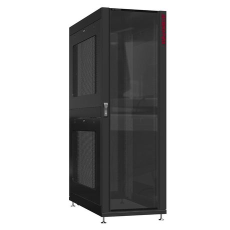 Шкаф серверный 24U 600х1200 передняя дверь: стекло IP41. задняя двустворчатая перфорированная IP20. боковые панели: перфорированные. цвет: черный RAL9005 - NS 6224.9142 SYSMATRIX