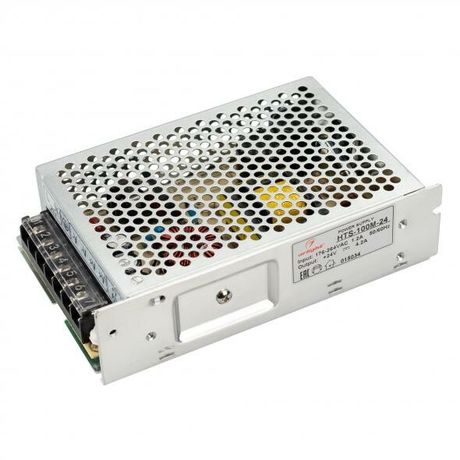 Блок питания HTS-100M-24 (24V, 4.2A, 100W) (ARL, IP20 Сетка, 3 года) - 015034 Arlight