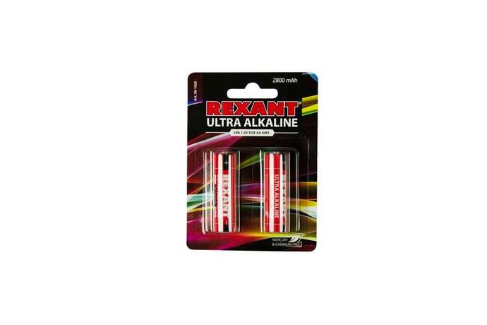 Элемент питания алкалиновый AA/LR6 1.5В 2800мА.ч ультра (блист.2шт) Rexant 30-1025 MEET
