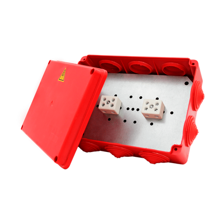 Коробка распределительная огнестойкая КРОПС-П5, IP54, 190х140х70 мм, для кабелей до 10-16 мм2, 12 клемм | FRJB-KM-P5-10-12-КРОПС-IP54 КМ-Профиль KR0072