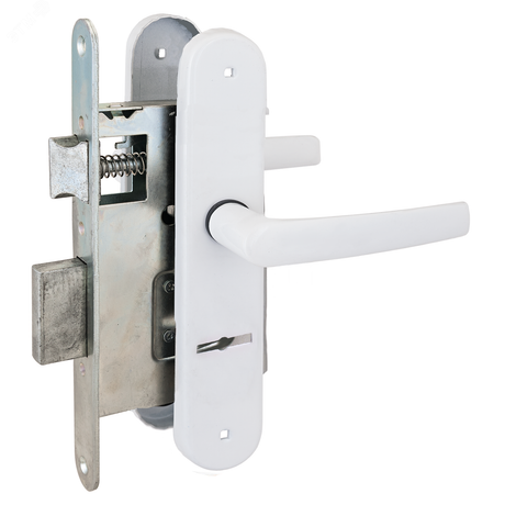 Замок врезной Птимаш ЗВ9-408 белый с/руч - 10763 ПТК