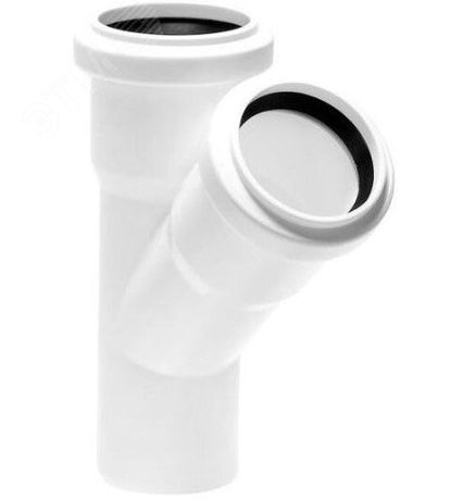Тройник для бесшумной канализации 58x58 (50х50) мм 45 град. - STPL2005805845 PRO AQUA