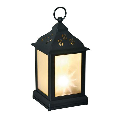 Фонарь со светодиодной гирляндой внутри на батарейке (в комплект не входит) 9 светодиодов Теплый белый свет Режим мерцания Черный корпус 11*22 см ULD-L1122-009/TTB/WW/3D BLACK - UL-00002312 Uniel