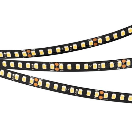 Светодиодная лента RT-A160-BLACK-8mm 24V Warm3000 (12 W/m, IP20, 2835, 5m) (Arlight, высок.эфф.150 лм/Вт) | 029426(2) Arlight