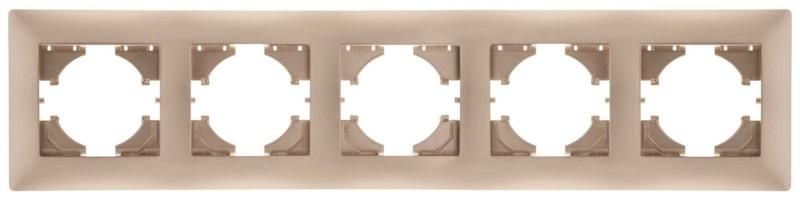 Рамка 5-местн. Bravo шампань GUSI С1050-027
