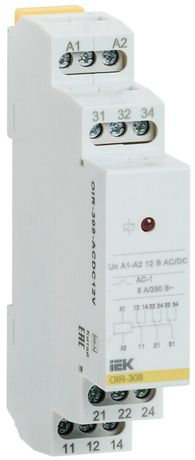 Промежуточное реле OIR 3 конт (8А). 12 В AC/DC - OIR-308-ACDC12V IEK