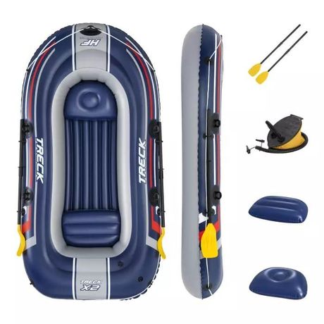 Лодка надувная "Treck X2" (61068) 255х127см весла ножной насос2 Bestway 6942138981599