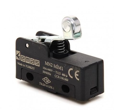 Мини-выключатель, привод роликовый рычаг 28мм (1ПК), пластиковый корпус (250В AC, 10А) - MN2MIM1 EMAS