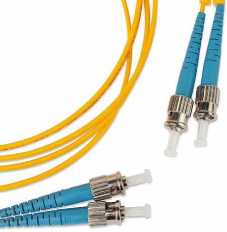 Патч-корд FC-D2-9-ST/UR-ST/UR-H-2M-LSZH-YL волоконно-оптический (шнур) SM 9/125 (OS2), ST/UPC-ST/UPC, 2.0 мм, duplex, LSZH, 2 м | 238486 Hyperline