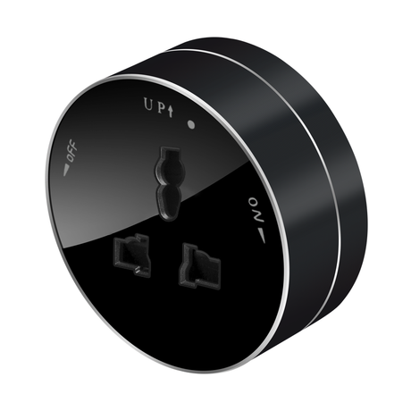 Розетка MultiTrack 13А 250В универс. круглая антрацит SE MTK13002B APC