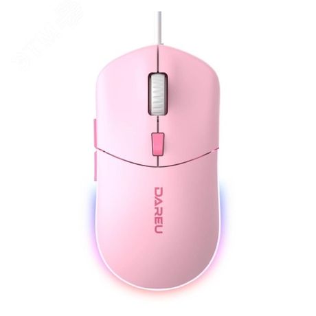 Мышь проводная 800-6400 dpi, подсветка RGB, 1.8 м, розовый - LM121 Pink Dareu