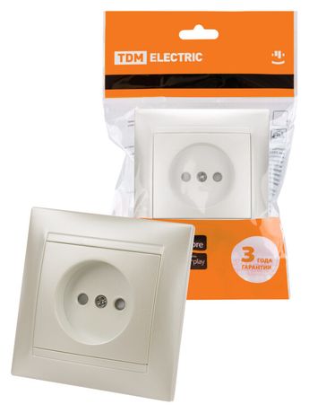 Розетка 2П 10А 250В с защ. шт. перламутр "Лама" | SQ1815-0810 TDM