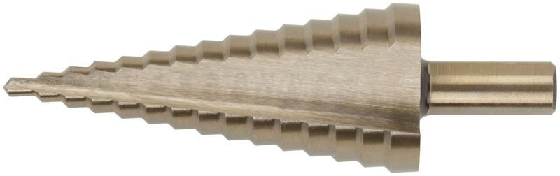 Сверло ступенчатое HSS Co5% ( Р6М5К5 ) по металлу, 15 ступеней, 4-32 мм - 36389 РОС