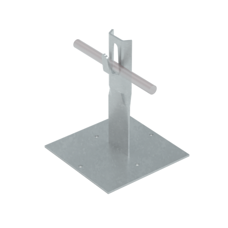 Высота 90мм Нержавеющая сталь - PDZ-H90-D5-8 INOX304 Приклееваемый держатель зажимной для прутка 5-8мм КМ-Профиль MA0258