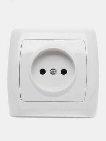 Розетка 1-м СП Маргарита 16А IP20 с заземл. бел. UNIVersal М0028 Союз