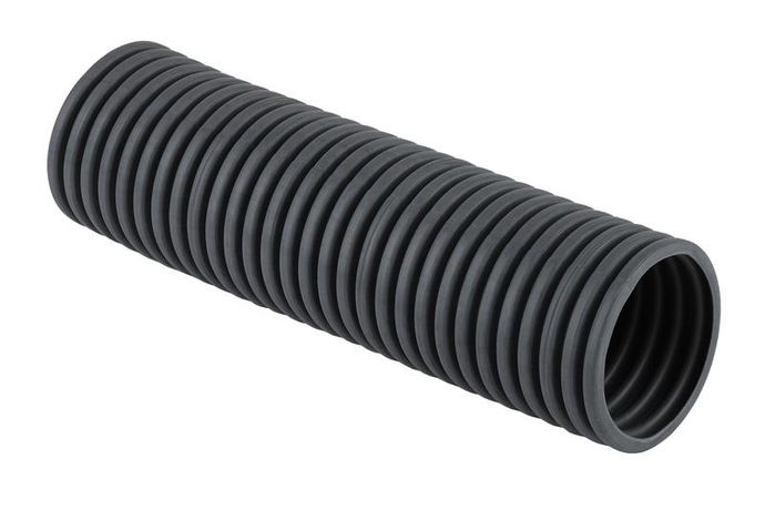 Труба гофрированная легкая d63мм с протяжкой безгалоген. трудногорючая (FRHF) (уп.15м) темн. сер. Ruvinil 66301 TYCO