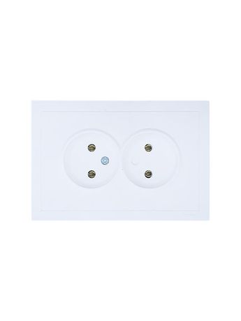 Розетка 2-мест. б/з СП ZIMA IP20 16А ПБТ безвинт. зажим бел. LEZARD 704-0200-128BQC