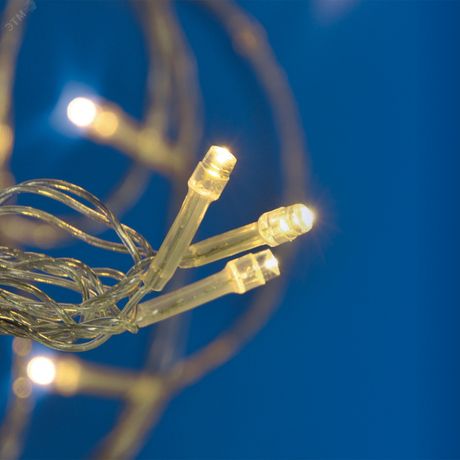 Бахрома светодиодная со статическим свечением 6м Соединяемая 200 светодиодов Теплый белый свет Провод прозрачный ULD-B6007-200/STK WARM WHITE IP44 ТМ Uniel - UL-00010889