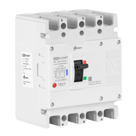 Выключатель автоматический PRO.KVANT TM-250S 4P C 125А 50кА в литом корпусе с термомагнит. расцеп. Контактор KV0000246 Legrand Контактор (Legrand) арт. KV0000246