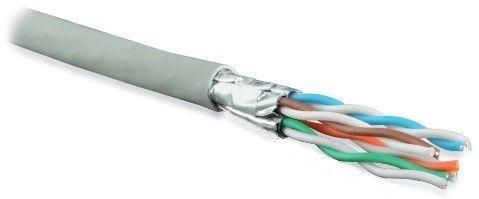 Кабель витая пара U/FTP кат. 6a (10GBE) 4 пары (23AWG) одножильный (solid) каждая в экране без общего экрана для использования неэкранированных системах LSZH серый - 361951 Hyperline