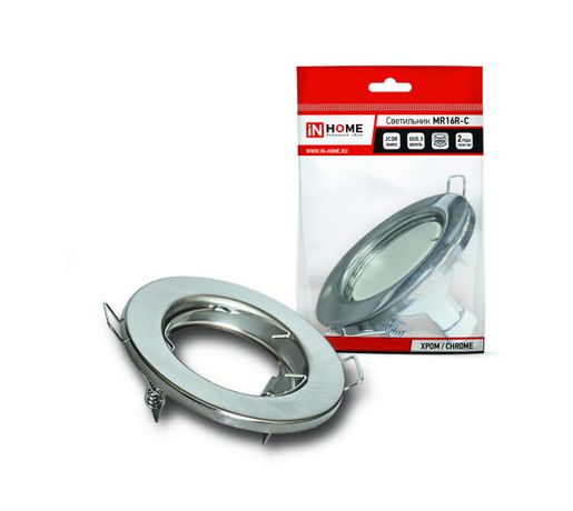 Светильник встраиваемый MR16R-standard RC металл под лампу JCDR GU5.3 12/230В хром | 4690612012117 IN HOME