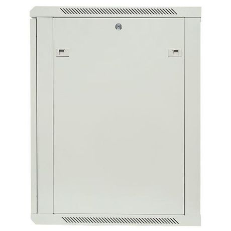 Шкаф настенный 19" TERACOM PRO 15U 600х600 мм дверь стеклянная с замком-ручкой серый|TRP-WLL-1566-40G|EKF