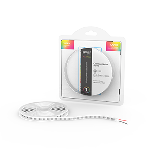 Лента светодиодная LED 10 Вт/м 700 Лм/м 5050-SMD 60 шт/м 12 В DC RGB IP20 блистер (3 м ) Basic Gauss - BT054
