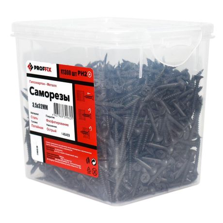 Саморез усиленный гипсокартон-металл 3.5х32 (TWN) (контейнер) (уп.1300шт) Tech-Krep PRO/Zitar 146469