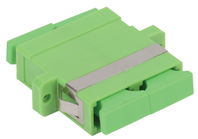 Адаптер проходной SC-SC для одномодового и многомодового кабеля (SM/MM); с полировкой APC; двойного исполнения (Duplex) ITK FC1-SCASCA2C-SM IEK