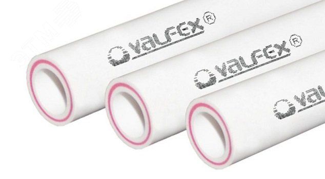 Труба полипропиленовая армированная стекловолокном SDR7.4 PN20 40 х 5.5 мм хлыст 4м белая - 00000015339 VALFEX 10105040