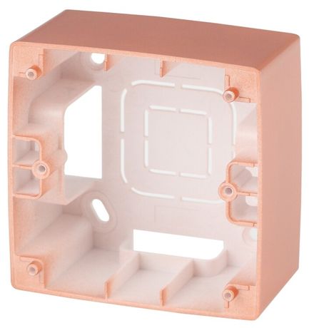 Коробка накладного монтажа 1 пост, Эра12, медь (20/200/1200) 12-6101-14 - Б0043168