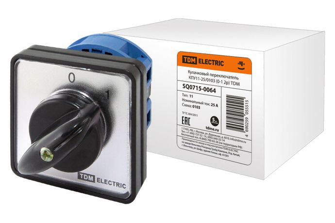 Кулачковый переключатель КПУ11-25/0103 (0-1 2р) - SQ0715-0064 TDM