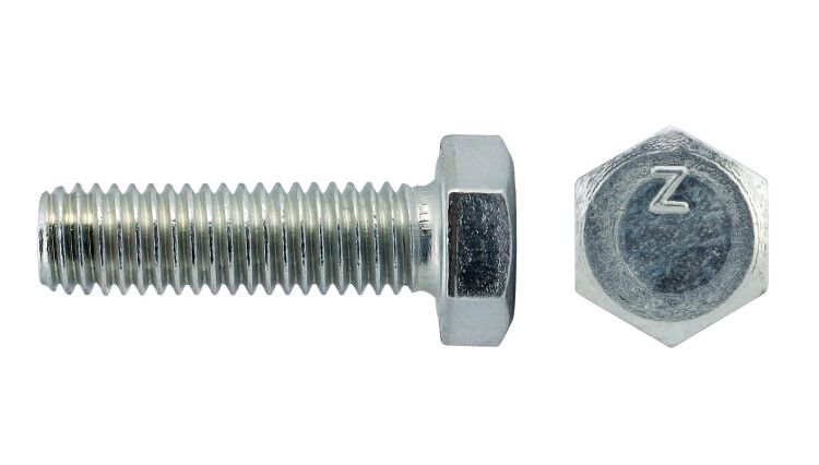 Болт DIN933 М6х25 шестигранная голова полная резьба оцинкованный (1кг / 152шт) - 117994 Tech-KREP
