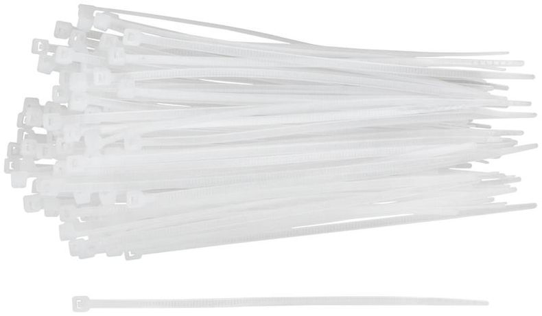Хомут нейлоновый белый для проводов 120 мм (100 шт) - 60412-4 РОС