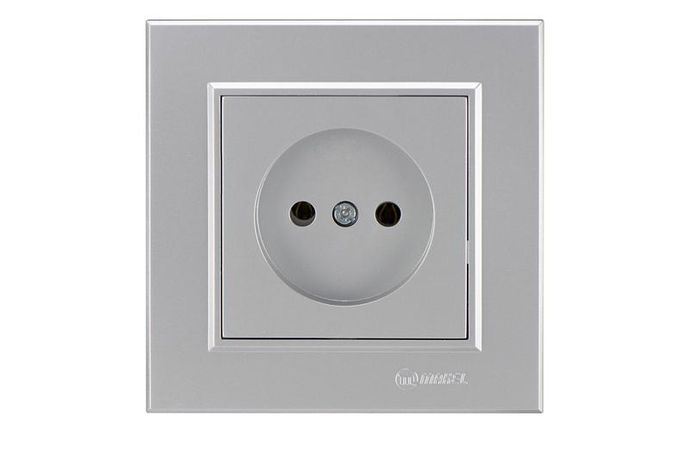 Розетка б/з СП Karea 16А IP20 серебр. керамика Makel 56065002