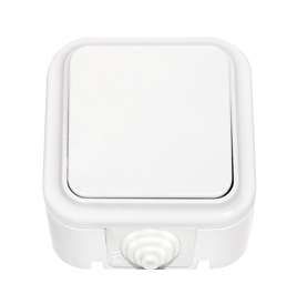 Переключатель проходной 1-кл. ОП 10А IP44 бел. Bylectrica А6/2 10-872 Выключатель